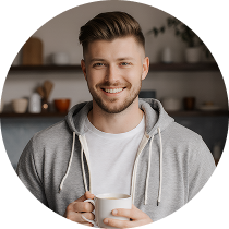 Robert — smiling man in grey hoodie, Melbourne, Australia